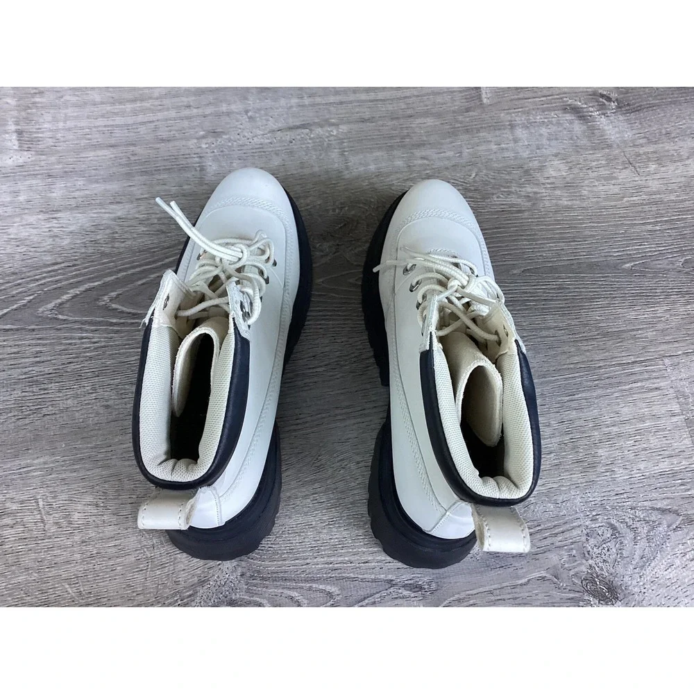 Timberland Womens Size 9 Boots Sky 3 Inch Boot Rebotl White Chunky Ankle A5RSV